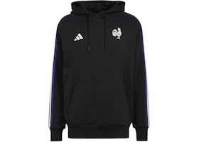 adidas France Essentials 3-Stripes Hoodie Black - vue 360