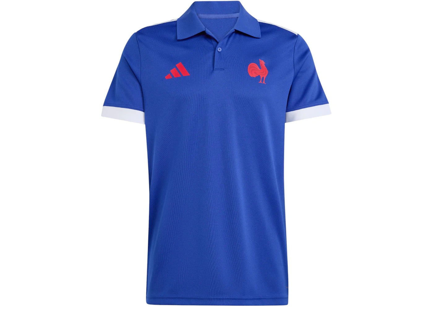 adidas France Rugby Home Supporters Replica Polo Semi Lucid Blue - vue secondaire A