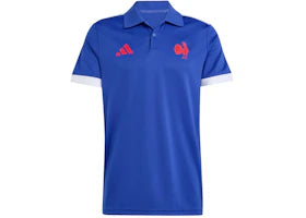 adidas France Rugby Home Supporters Replica Polo Semi Lucid Blue