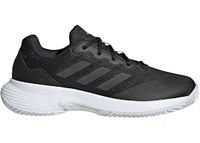 adidas Gamecourt 2.0 Core Black Silver Metallic (Women's)