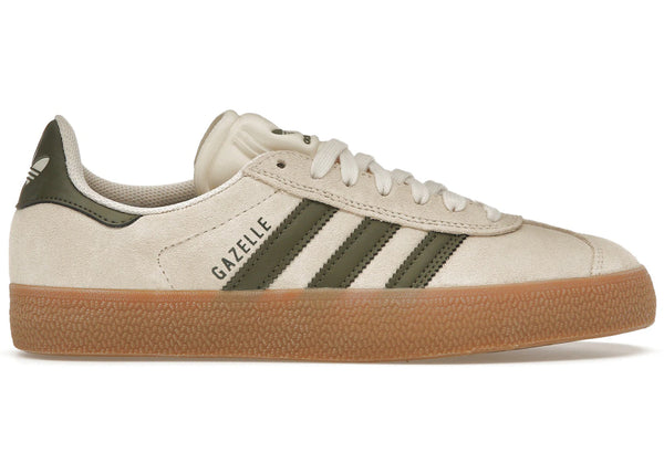 adidas Gazelle ADV Ecru Tint Focus Olive sneakers - authentic adidas shoes