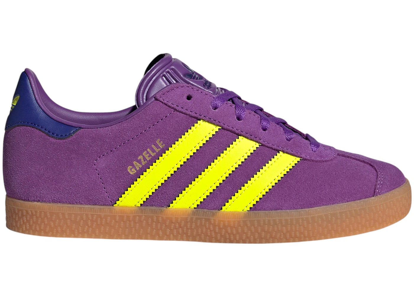 adidas Gazelle Active Purple Solar Yellow Collegiate Purple (GS) - vue secondaire A
