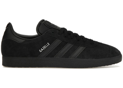 adidas Gazelle All Black Silver Metallic - authentic adidas sneakers
