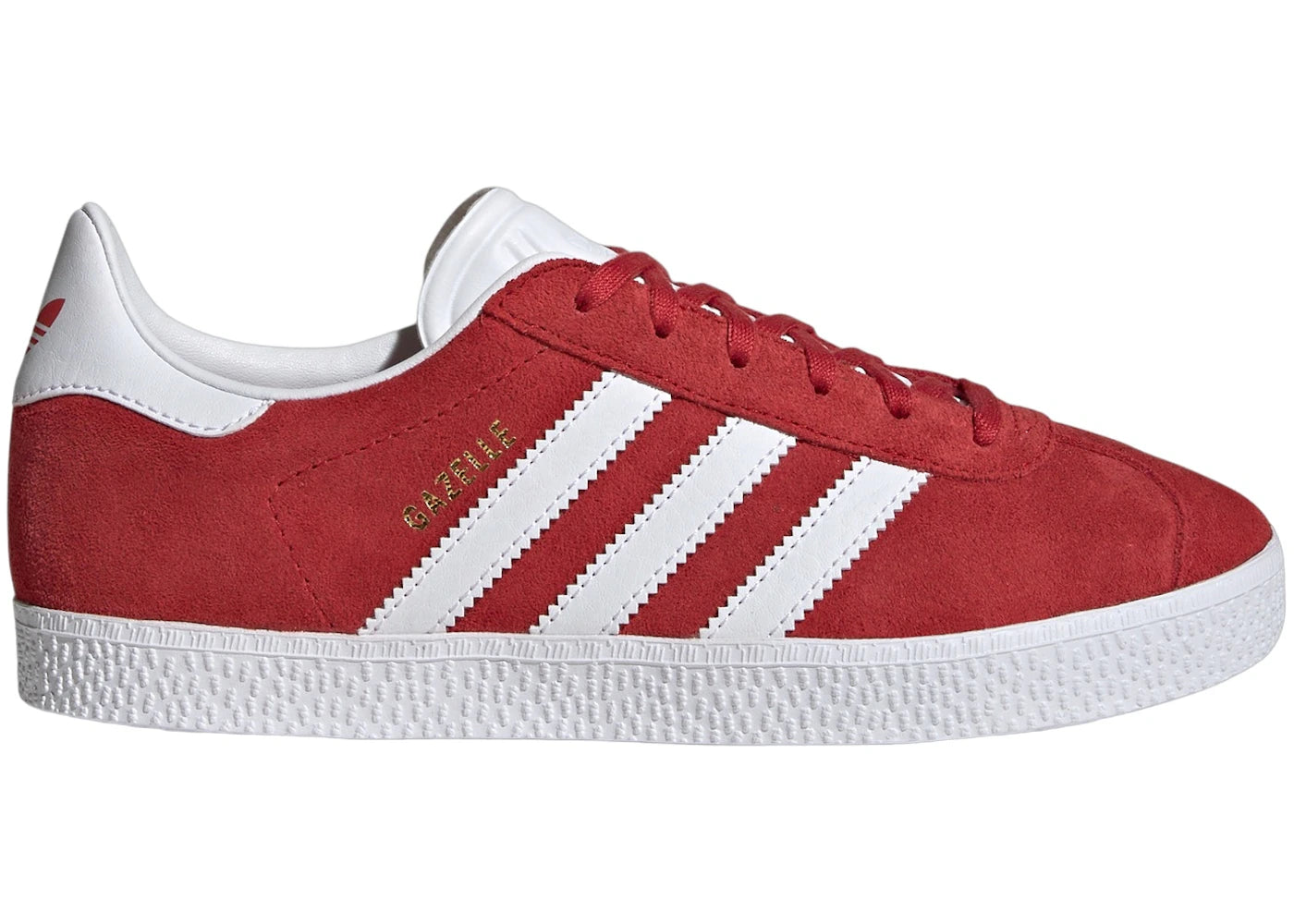 adidas Gazelle Better Scarlet Cloud White Gold Metallic (GS) - vue 360