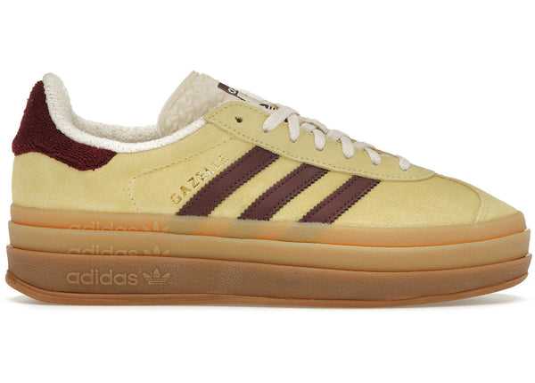 adidas Gazelle Bold Almost Yellow Maroon (Women's) sneakers - authentic streetwear shoes