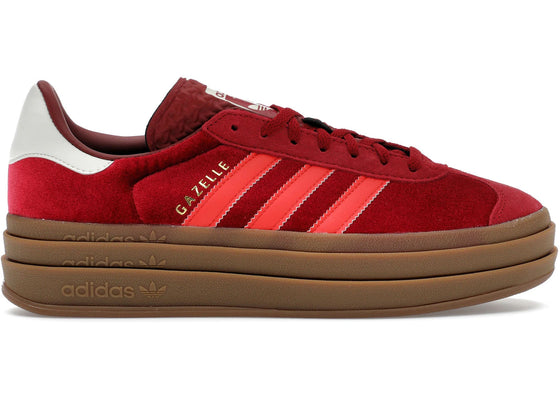adidas Gazelle Bold Bright Red Velvet (Women's) sneakers - authentic adidas shoes