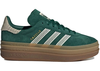 adidas Gazelle Bold Collegiate Green White Gold (Women's) - authentic adidas sneakers