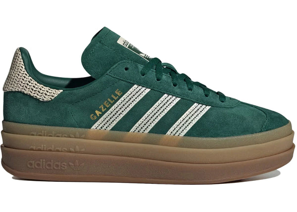 adidas Gazelle Bold Collegiate Green White Gold (Women's) sneakers - authentic adidas shoes