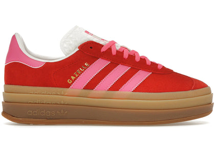 adidas Gazelle Bold Collegiate Red Lucid Pink (Women's) - authentic adidas sneakers