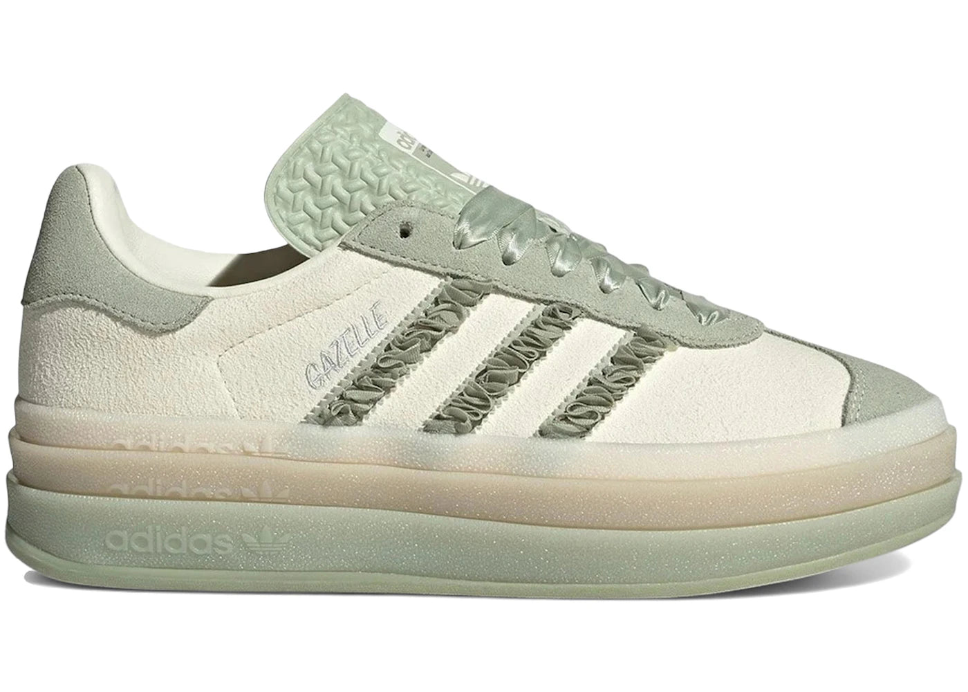 adidas Gazelle Bold Halo Green Ruffle (Women's) - vue 360