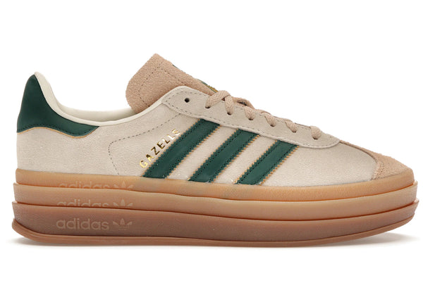 adidas Gazelle Bold Magic Beige Collegiate Green (Women's) sneakers - authentic adidas shoes