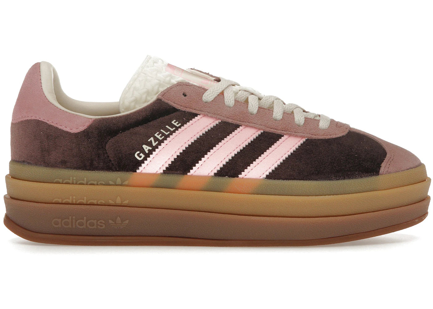 adidas Gazelle Bold Shadow Brown Warm Clay Glow Pink (Women's) %