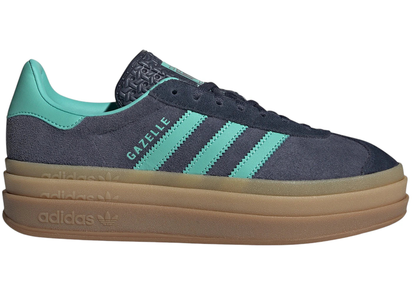 adidas Gazelle Bold Shadow Navy Acid Mint Legend Ink (Women's) - vue 360