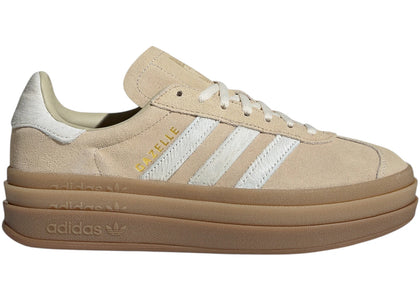 adidas Gazelle Bold Stone Khaki Cream White (Women's) - authentic adidas sneakers