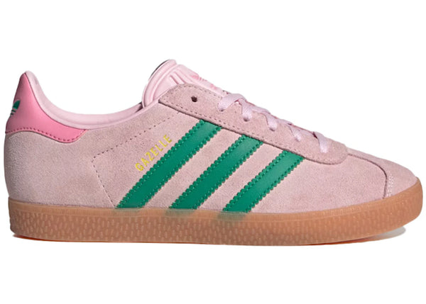 adidas Gazelle Clear Pink Court Green (GS) sneakers - authentic adidas shoes