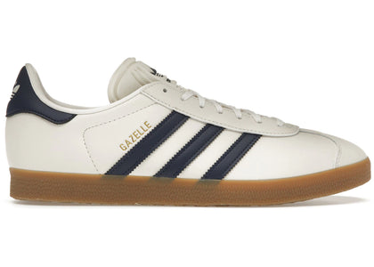 adidas Gazelle Cloud White Dark Blue - authentic adidas sneakers