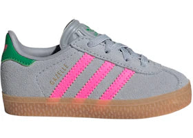 adidas Gazelle Comfort Closure Halo Silver Lucid Pink Green (TD) - authentic adidas sneakers