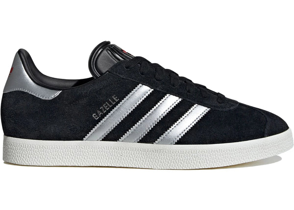 adidas Gazelle Core Black Silver Metallic sneakers - authentic adidas shoes