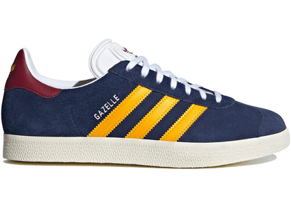 adidas Gazelle Dark Blue Crew Yellow Burgundy - authentic adidas sneakers
