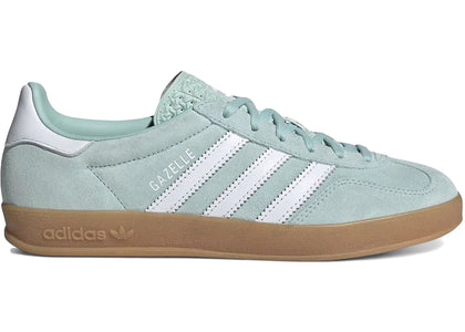 adidas Gazelle Indoor Ash Green White (Women's) - authentic adidas sneakers