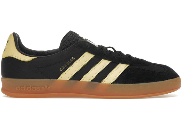 adidas Gazelle Indoor Black Almost Yellow Gum sneakers - authentic adidas shoes