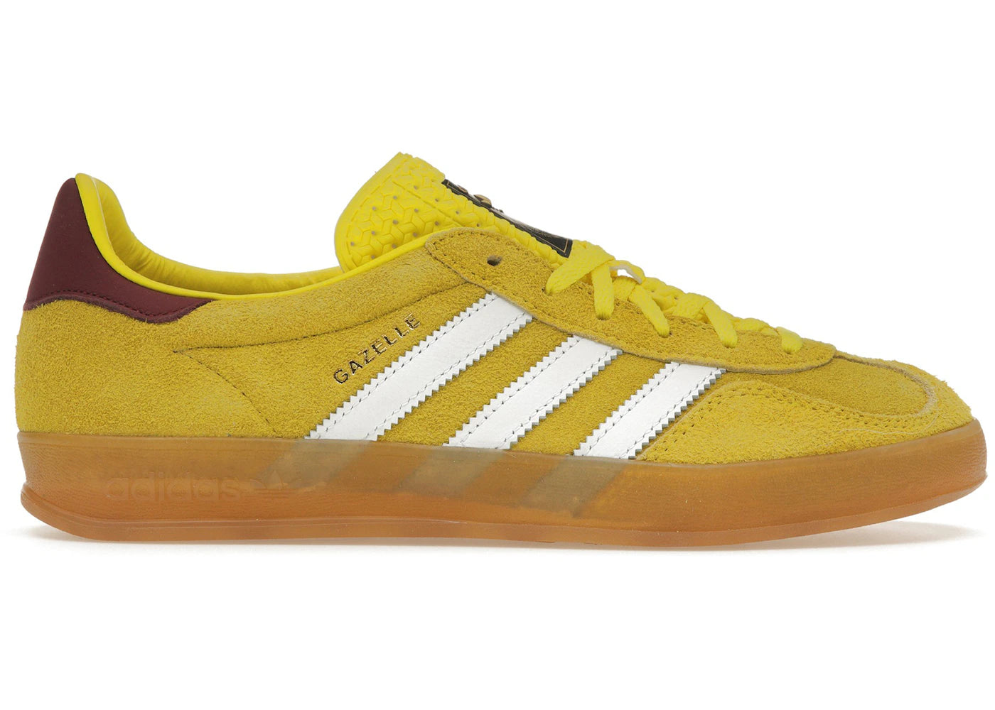 adidas Gazelle Indoor Bright Yellow Collegiate Burgundy (Women's)