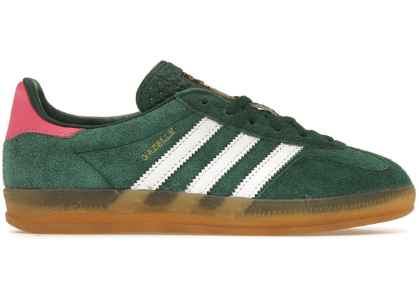 adidas Gazelle Indoor Collegiate Green Lucid Pink (Women's) sneakers - authentic adidas shoes