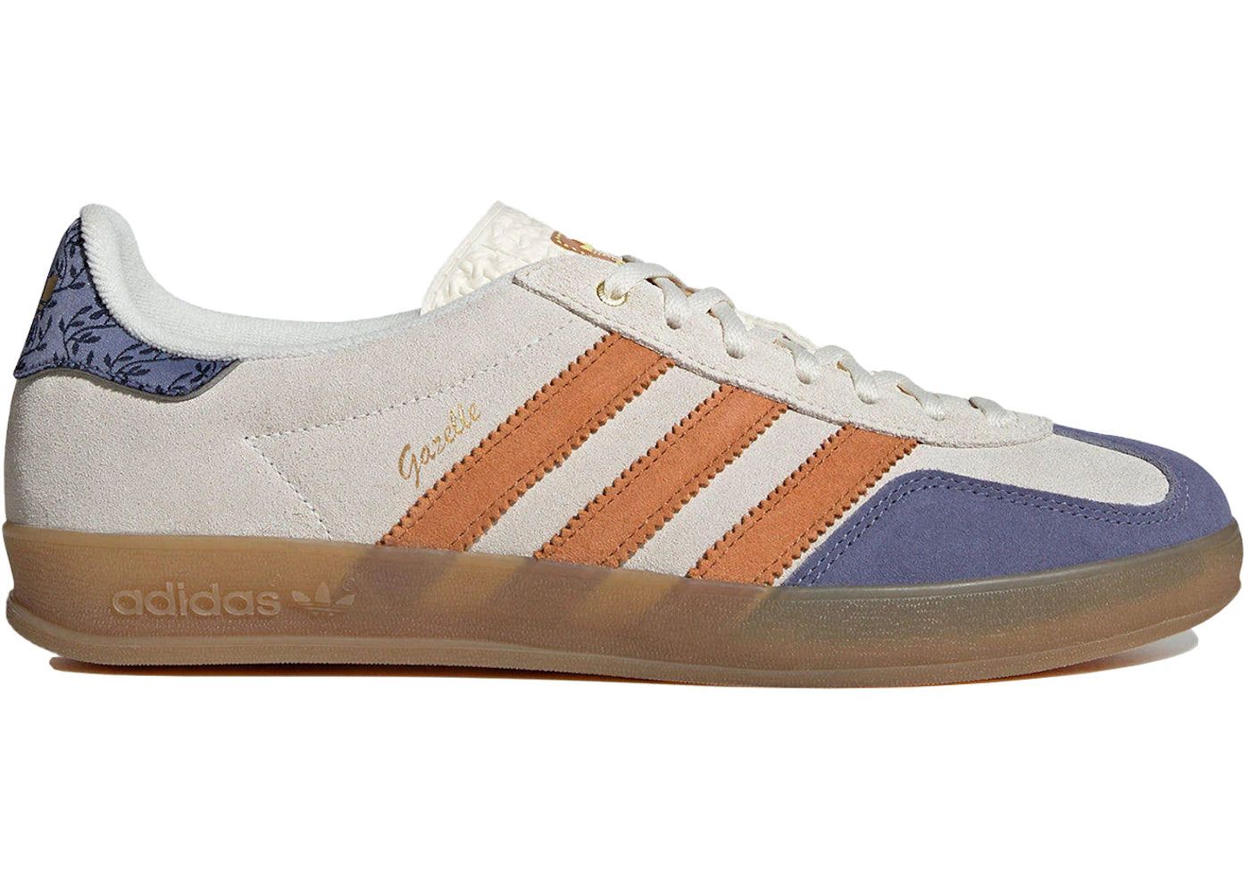 adidas Gazelle Indoor Creme Weiß Blau Orange - vue 360