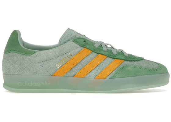 adidas Gazelle Indoor Hazy Green Crew Yellow (Women's) sneakers - authentic adidas shoes