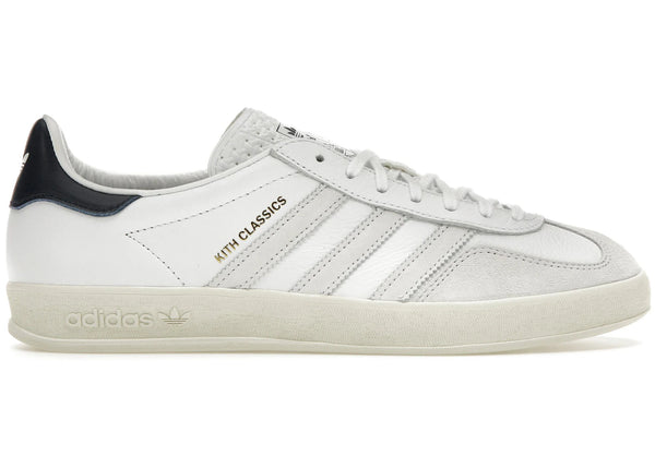 adidas Gazelle Indoor Kith Classics White Navy sneakers - authentic adidas shoes