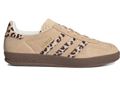 adidas Gazelle Indoor Leopard Crystal Sand (Women's) - authentic adidas sneakers