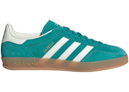 adidas Gazelle Indoor Pure Teal Off White Gold Metallic - authentic adidas sneakers