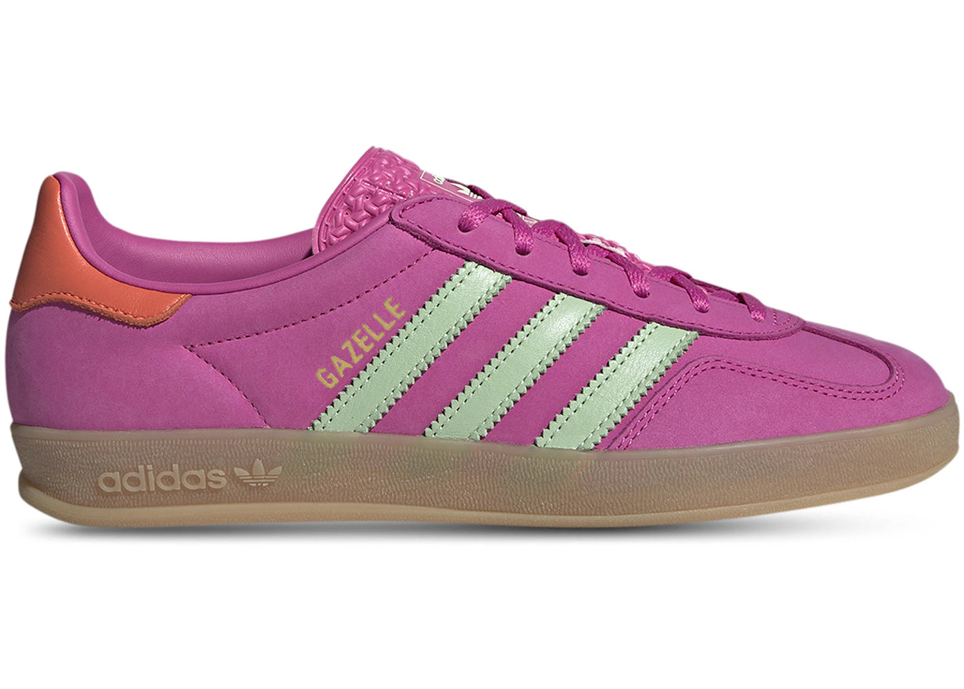 adidas Gazelle Indoor Semi Lucid Fuchsia Semi Green Spark Coral (Women's) - vue 360