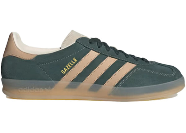 adidas Gazelle Indoor Shadow Green Warm Sandstone sneakers - authentic streetwear shoes