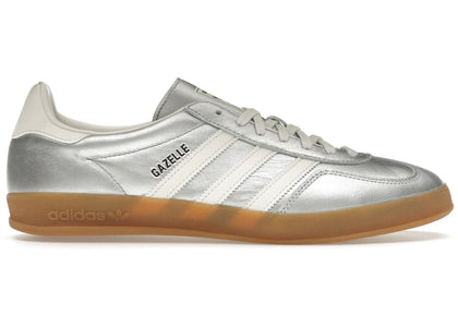 adidas Gazelle Indoor Silver Metallic Core White - authentic adidas sneakers