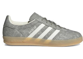 adidas Gazelle Indoor Silver Pebble Off White Canvas (Women's) - authentic adidas sneakers