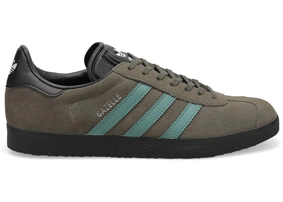 adidas Gazelle Olive Green Black sneakers - authentic adidas shoes
