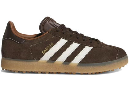 adidas Gazelle Spikeless Golf Dark Brown Chalk White - authentic adidas sneakers