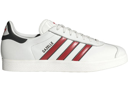 adidas Gazelle White Scarlet Black - authentic adidas sneakers