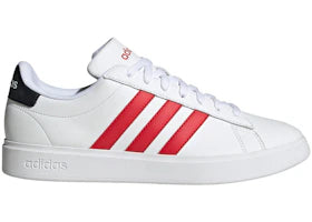 adidas Grand Court 2.0 Cloud White Better Scarlet Core Black - authentic adidas sneakers