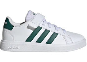 adidas Grand Court Court And Top Strap Cloud White Collegiate Green (GS) - vue 360