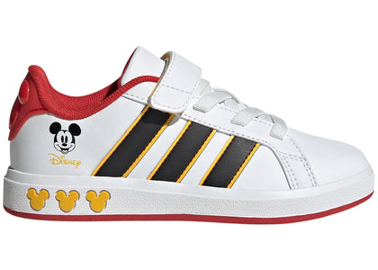 adidas Grand Court Disney Mickey Mouse Cloud White Core Black Bold Gold (GS) - sneakers view 2