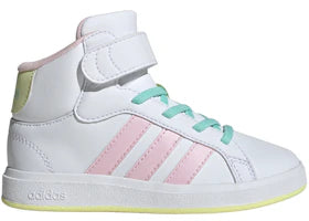 adidas Grand Court Mid Cloud White Clear Pink Ice Yellow (GS)