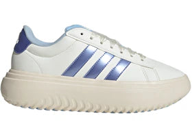 adidas Grand Court Platform Off White Blue Spark Metallic Wonder White (Women's)