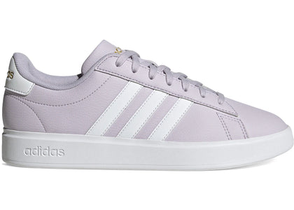 adidas Grand Court Silver Dawn Cloud White Gold Metallic (Women's) - authentic adidas sneakers