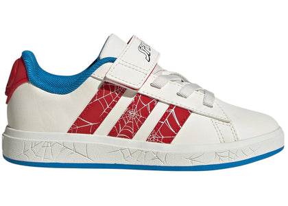 adidas Grand Court Spider-Man Cloud White Pure Ruby Bright Blue (GS) - sneakers view 2