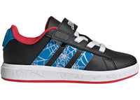 adidas Grand Court Spider-Man Core Black Bright Blue Pure Ruby (GS)