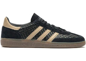 adidas Handball Spezial Basket Weave Black Trace Khaki - authentic adidas sneakers