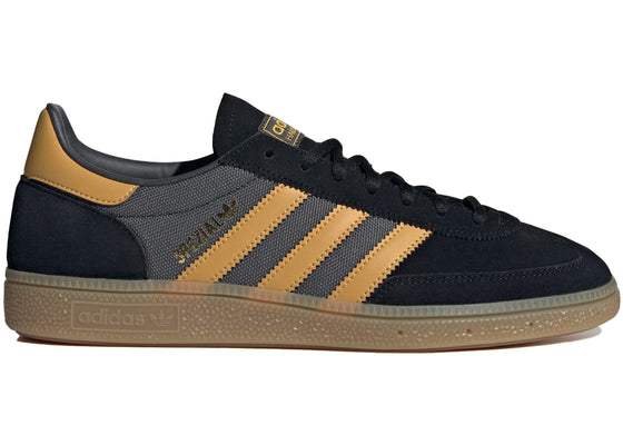 adidas Handball Spezial Core Black Preloved Yellow sneakers - authentic adidas shoes