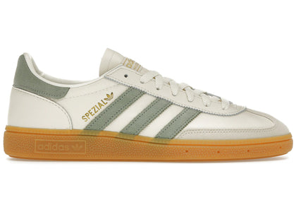 adidas Handball Spezial Off White Silver Green - authentic adidas sneakers